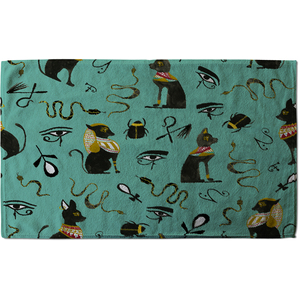 Hand Painting Abstract Ancient Egypt Horus Eye Signs Stylish KitchenTowel