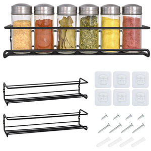 2-Tier Spice Shelf Herb Rack Black