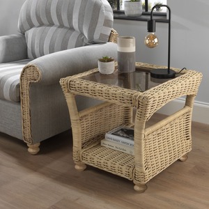 Samford Cane Side Table Natural Wash