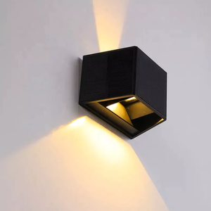 Solar Up Down Wall Lights with 3 directional Polycrystalline Solar Panel