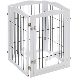 White / 224cm Wooden Folding Pet Playpen Safety Gate shot 3700743