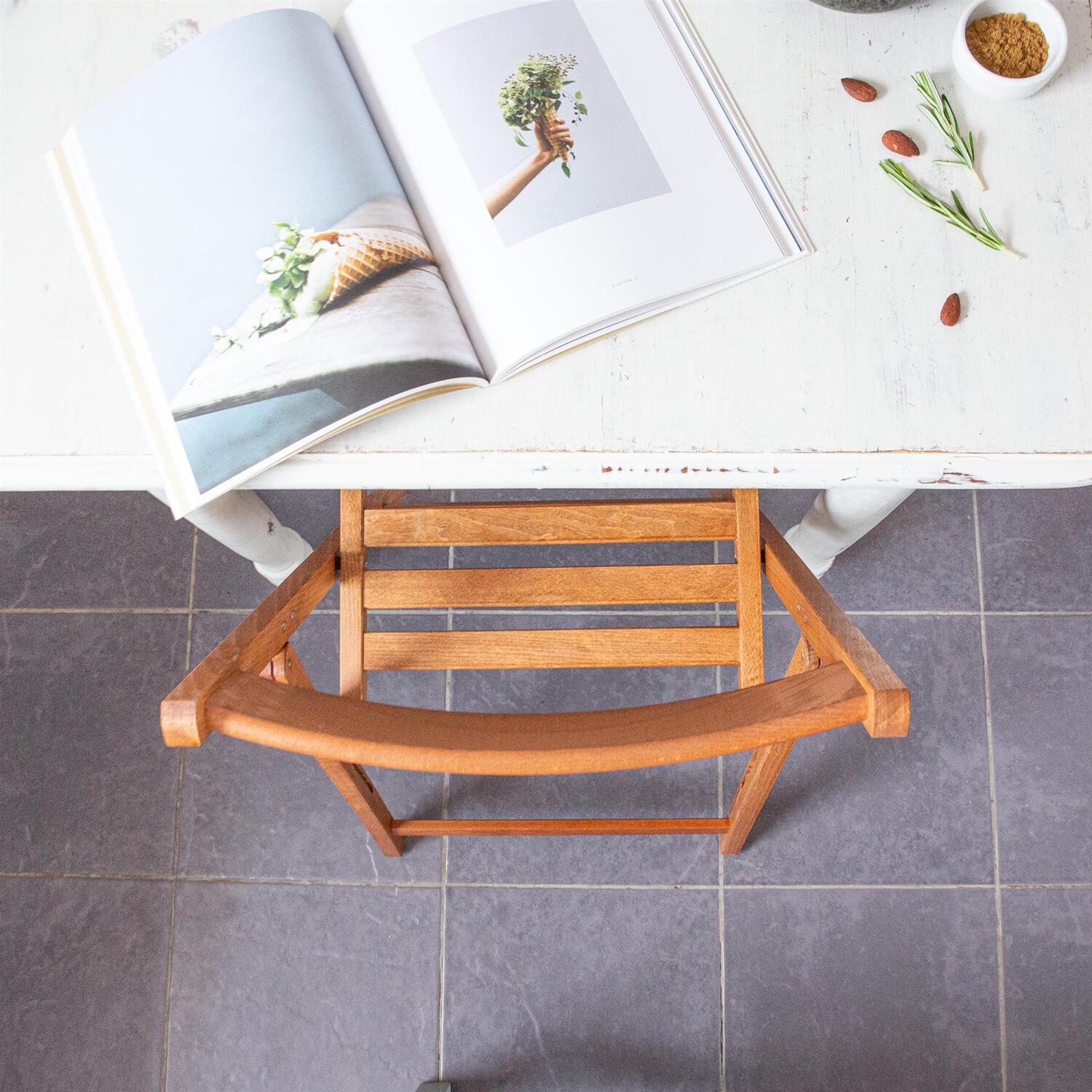 Beech Wood Folding Chair - Walnut 7kg
