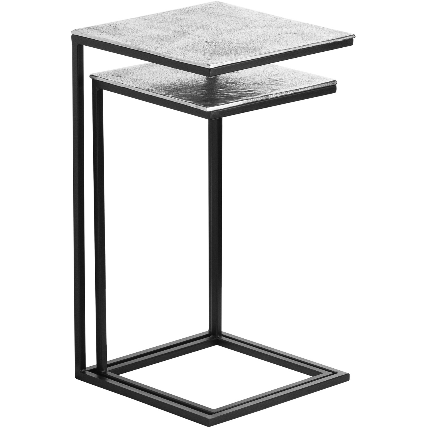 KDMK - Katlley Collection Set of Two Sofa Tables Elegant Furniture - Silver thumbnail
