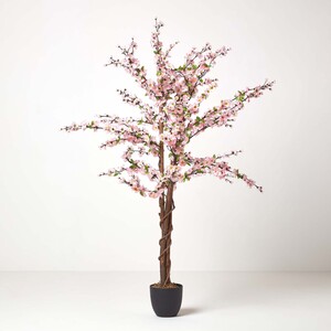 Artificial Blossom Tree with Light Pink Silk Flowers - 5 Feet
