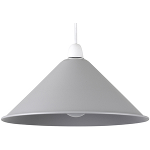 Retro Style Metal Ceiling Pendant Light Shade In Gloss Grey Finish