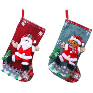 Santa Claus Socks Decoration Gift Bag