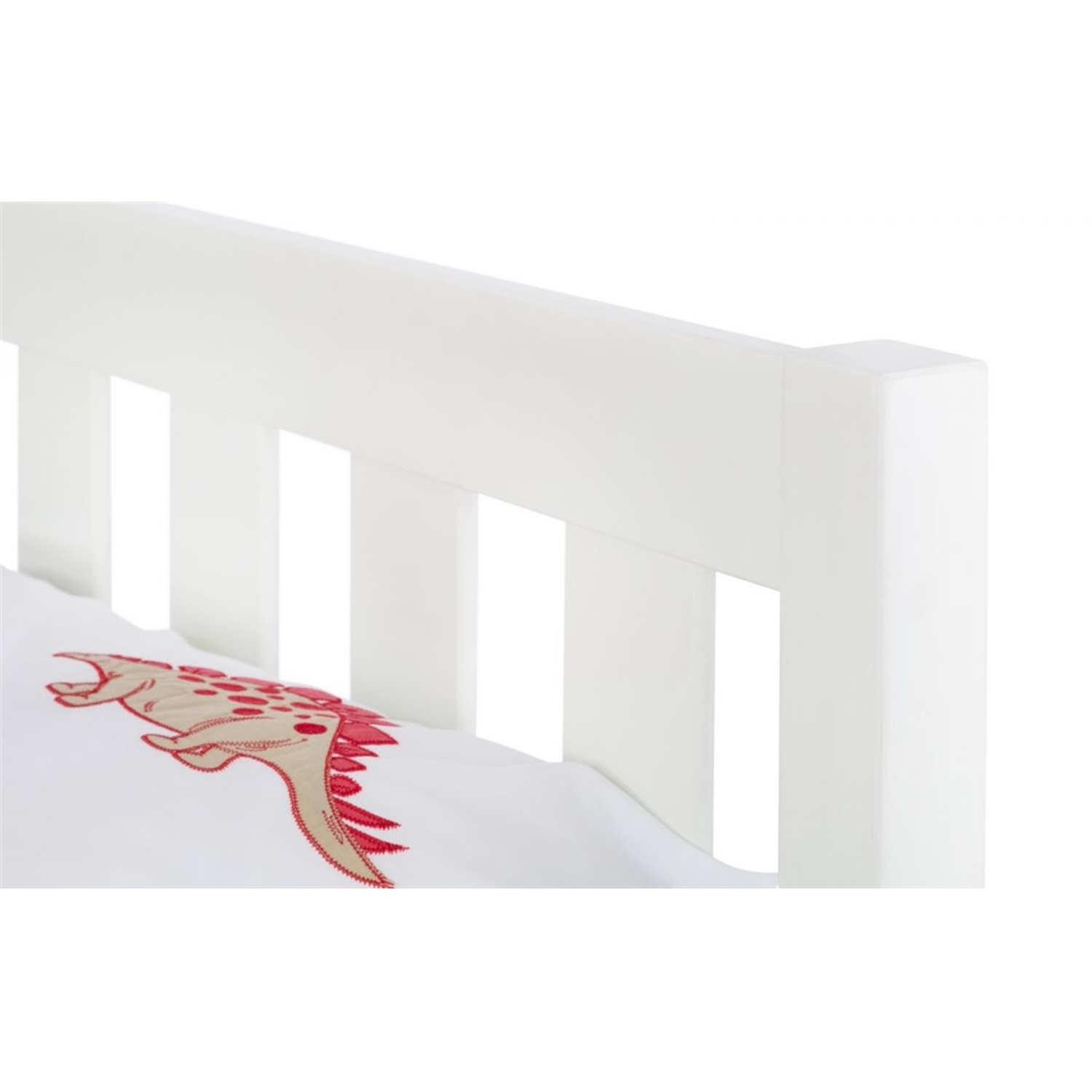 Solid Pine Low Foot End Bed - Surf White Single