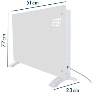 White 2000w Smart Glass Panel Heater with Wifi  shot 4718110