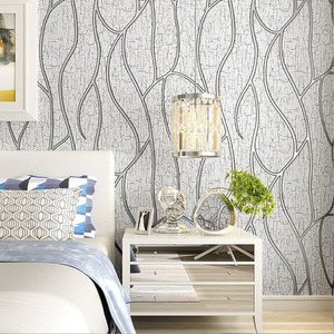 Livingandhome Wallpaper Modern Grey 3D Stripe