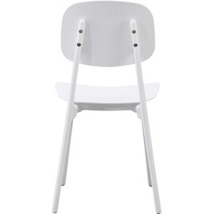 White Oslo Plastic Dining Chair shot 5806353