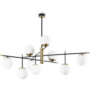 GOURMET 9 Light Globe Multi Arm Semi Flush Ceiling Lamp