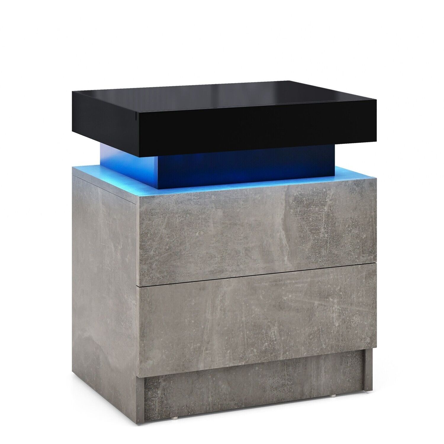 Nightstand End Sofa Side Table - Black