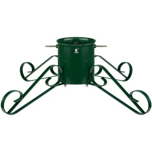 Traditional Scroll Leg Metal Christmas Tree Stand Large - Green