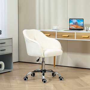 HOMCOM Computer Desk Chair with Wheels and Arm