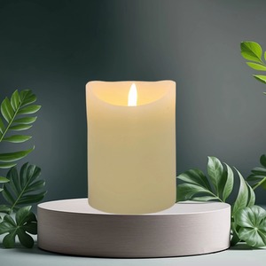 Flickering LED Battery Candle Flameless Realistic Cream Candle 13cm