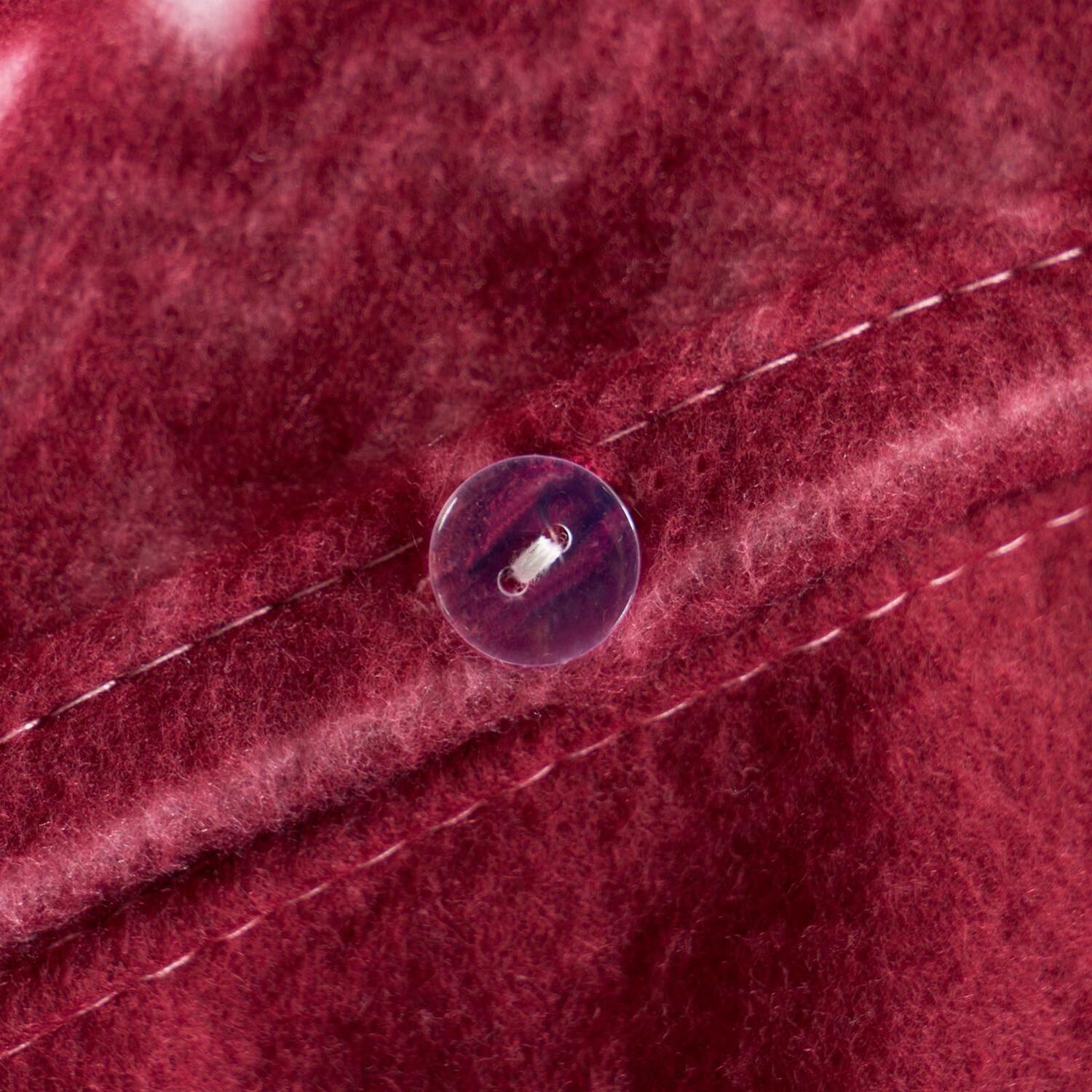 Nordic Christmas Fleece Duvet Set - Burgundy Double