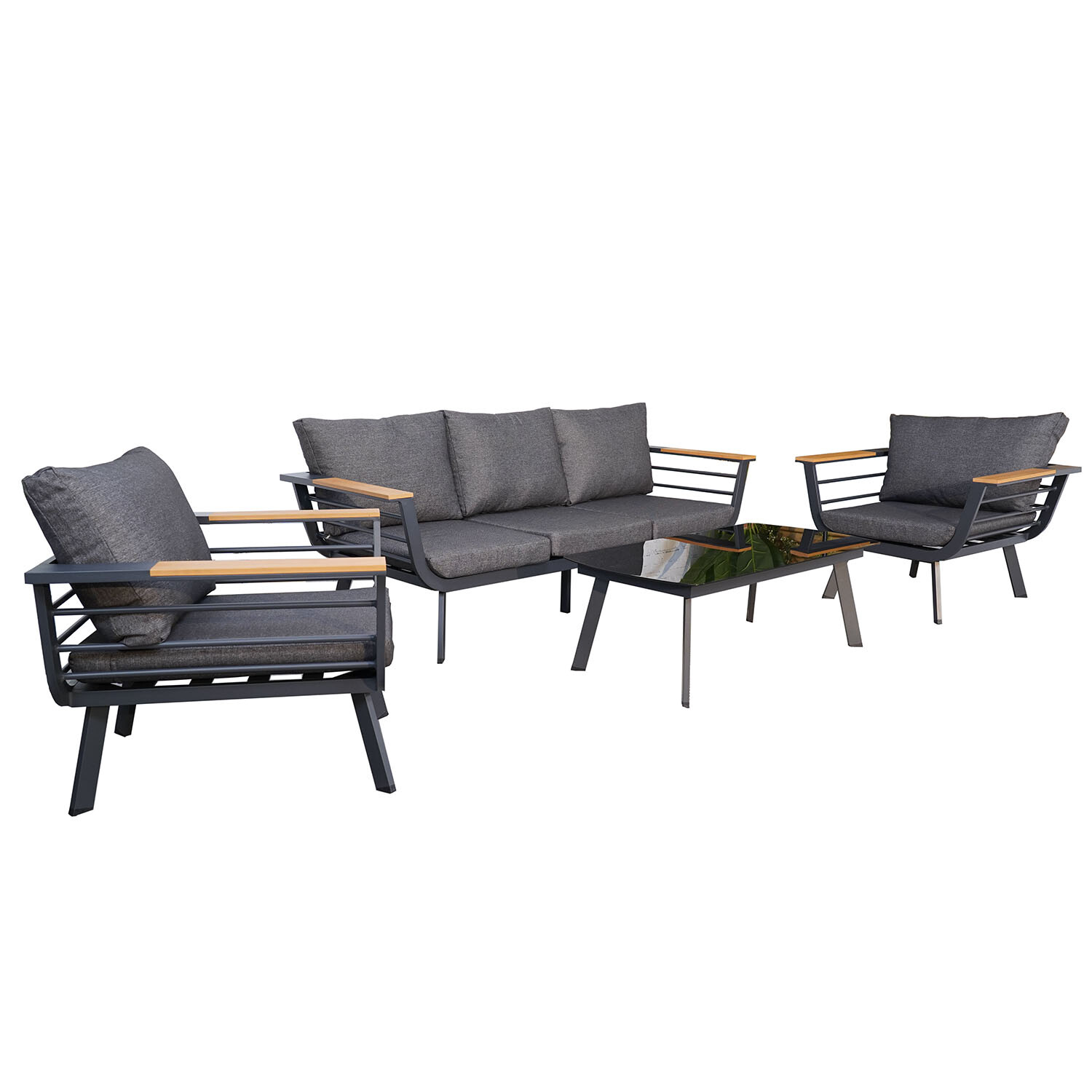 Saltram Sofa Set - Grey