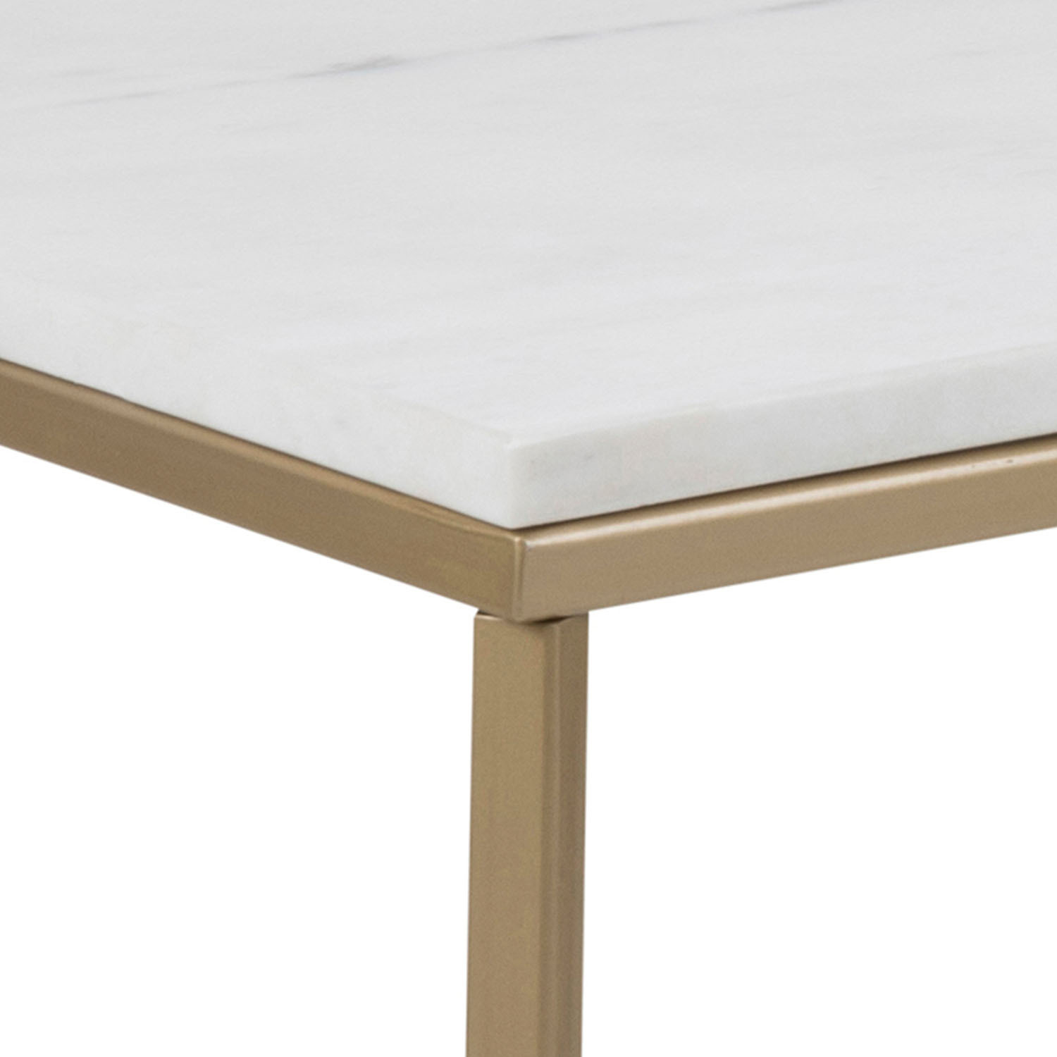 Alisma Marble Top Coffee Table - White