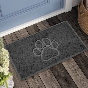 Paw Embossed PVC Spaghetti Coil Doormat