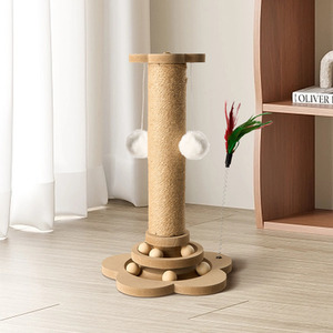 Multifunctional Cat Scratching Post with Cat Toys