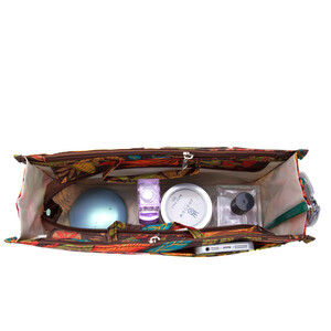Periea Handbag Organiser - Daisy - Orange Leaves