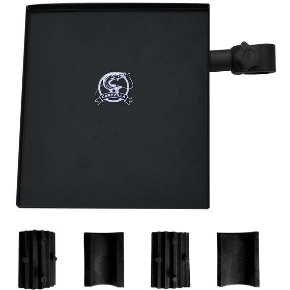 CARPZILLA Fishing Chair Side Tray Fit 19mm, 22mm, 25mm Adjustable Bracket Black