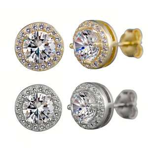 Crystal Zircon Earrings Elegant Sparkling