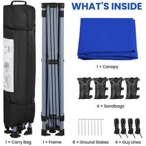 Blue 3 x 3m Outdoor Heavy Duty Canopy Tent shot 7686564