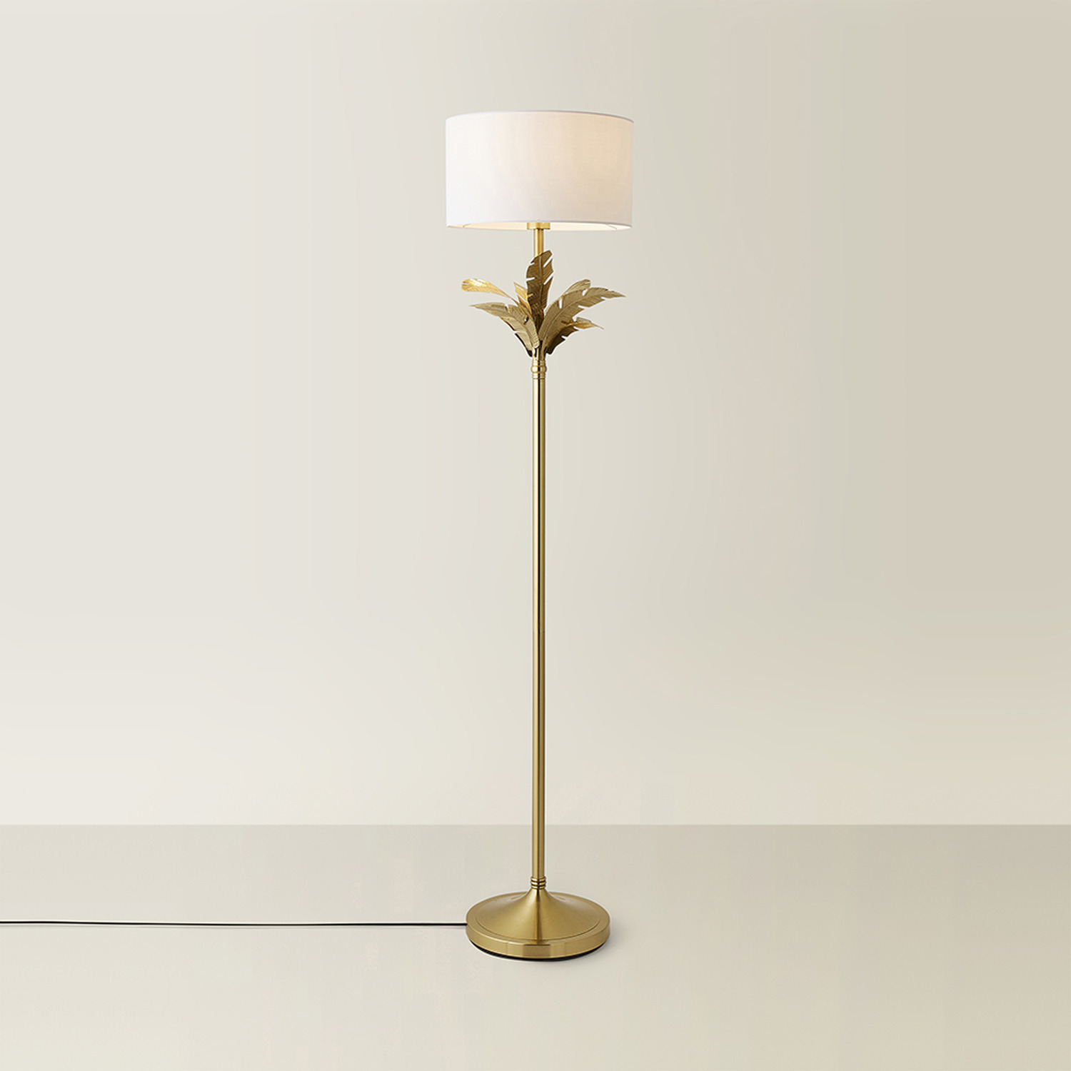 Image of Christina Palm Leaf Floor Lamp with&hellip;