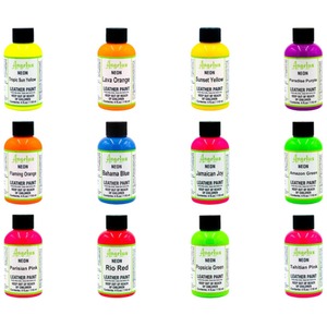 Acrylic Leather Paint Neon Colours 4oz