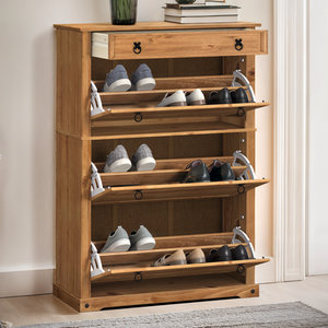 Corona 1 Drawer 3 Shelf Shoe Rack Chest Wooden