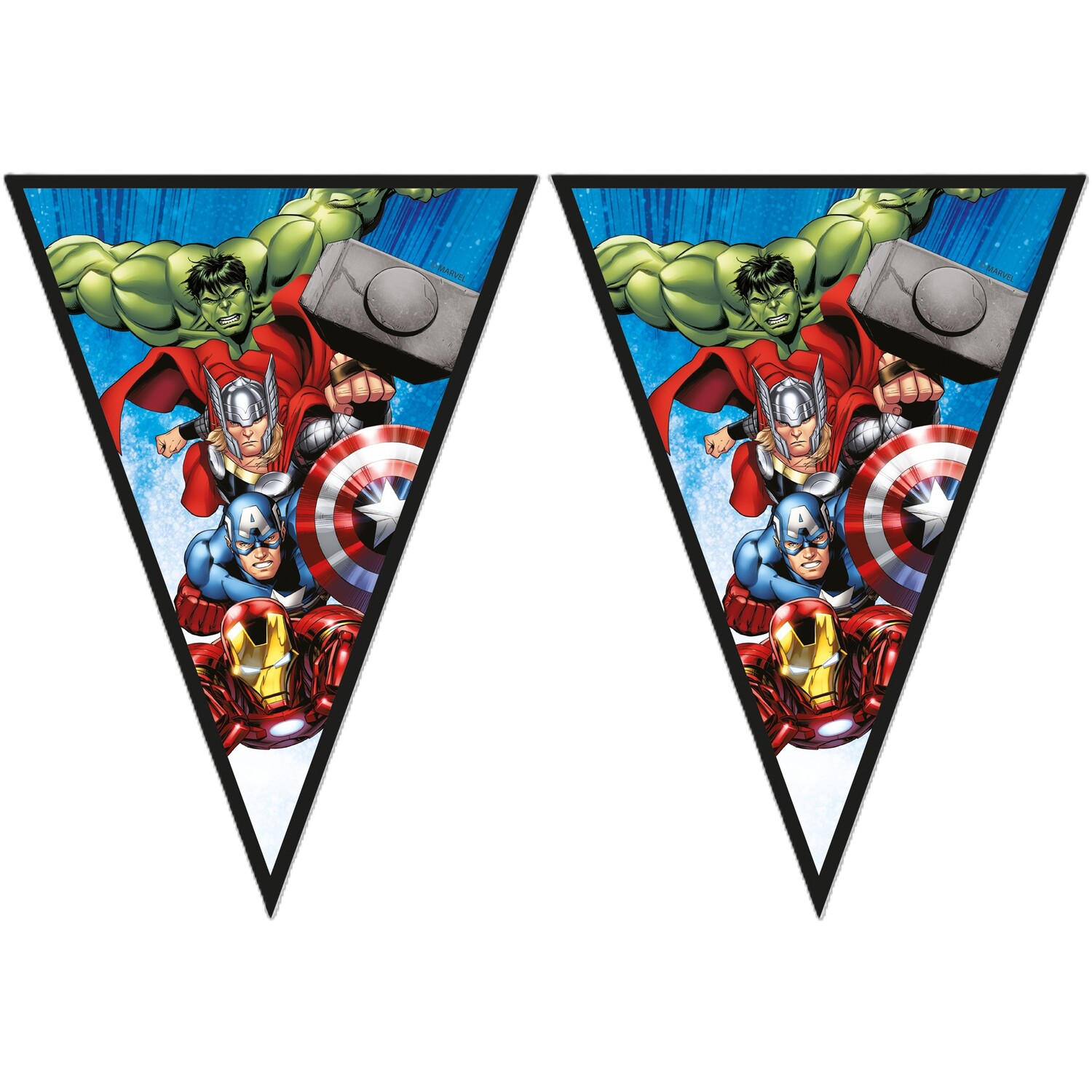 Avengers Geburtstags-Set – Party-Tischdecke 120x180 Cm + "Happy Birthday" Girlande