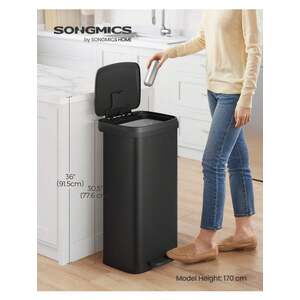 68L Metal Pedal Kitchen Bin with Lid