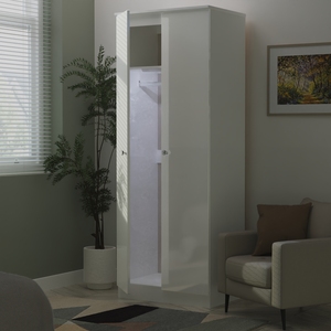 Lumiere Ready Assembled 2 Door Wardrobe with Sensor lighting with LED lights