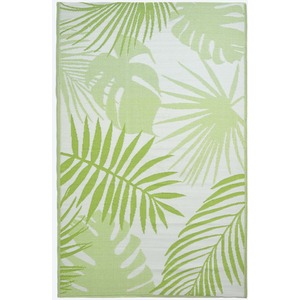 Green Homescapes Outdoor Rug Waterproof Reversible, 151 x 241 cm, Green Tropical Leaf shot 9730431