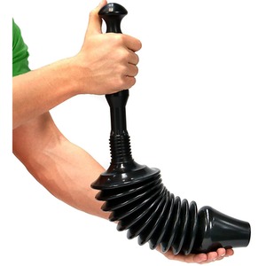 Heavy Duty Flexible Toilet Plunger Black