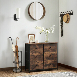 Fabric Drawer Dresser with Metal Frame