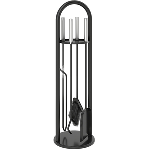5 Piece Outsunny Metal Fireplace Companion Set