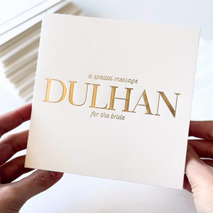 Luxury Special Message Card  Dulhan Bride