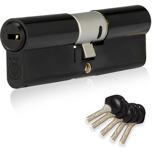 Colossus Matt Black 3 Star Kitemarked Euro Cylinder Lock
