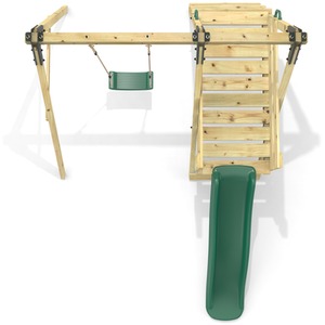 Rebo Glide Wooden Orchid Single Swing Set with Slide