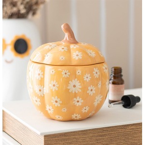 Groovy Floral Pumpkin Oil Burner and Wax Warmer