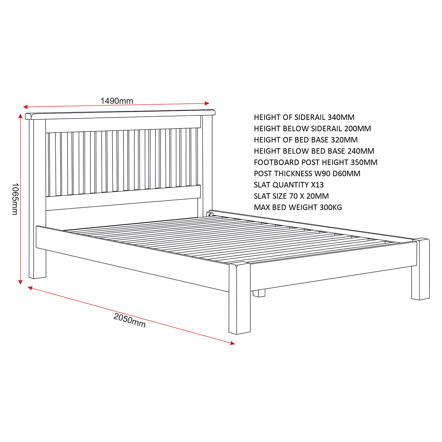 Windsor 4 6 Double Bed Low Foot End Part Assembled - Ivory