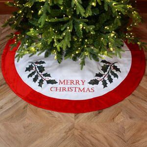 Sparkly Holly Tree Skirt