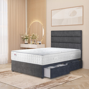 Horizona Plush Divan Bed Set with Quilted Pocket Mattress and 54