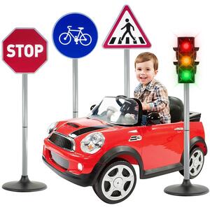 Traffic Light Toy with Sounds Lights 3 Road Signs