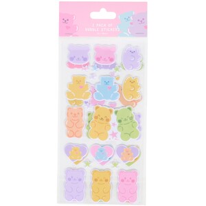 Pack of 2 Colourful Bubble Bears Sticker Sheets