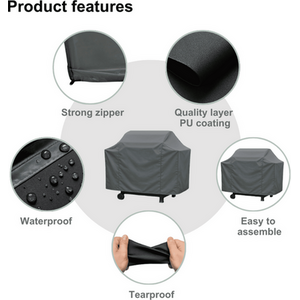 Grey / 2 and 3 Burner Heavy Duty Waterproof UV Outdoor BBQ Grill Protective Cover  shot 11317120