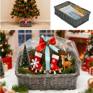 Christmas Wicker Gift Hamper Basket Create Your Own DIY Kit