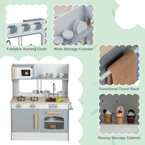Grey 2-in-1 Kids Play Kitchen shot 11644279